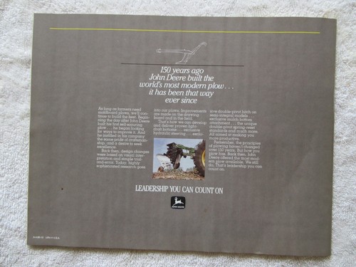 Original 1986 John Deere Brochure for Moldboard Plows Full Color! - Picture 3 of 4