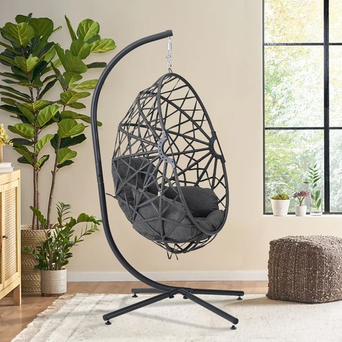 Heavy Duty Cocoon Egg Chair Hanging Swing Textilene Garden Indoor Outdoor Chairs eBay