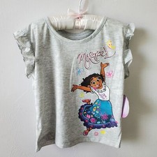 Disney Encanto Girls Gray Short Sleeve Shirt size 5 Graphic Tee