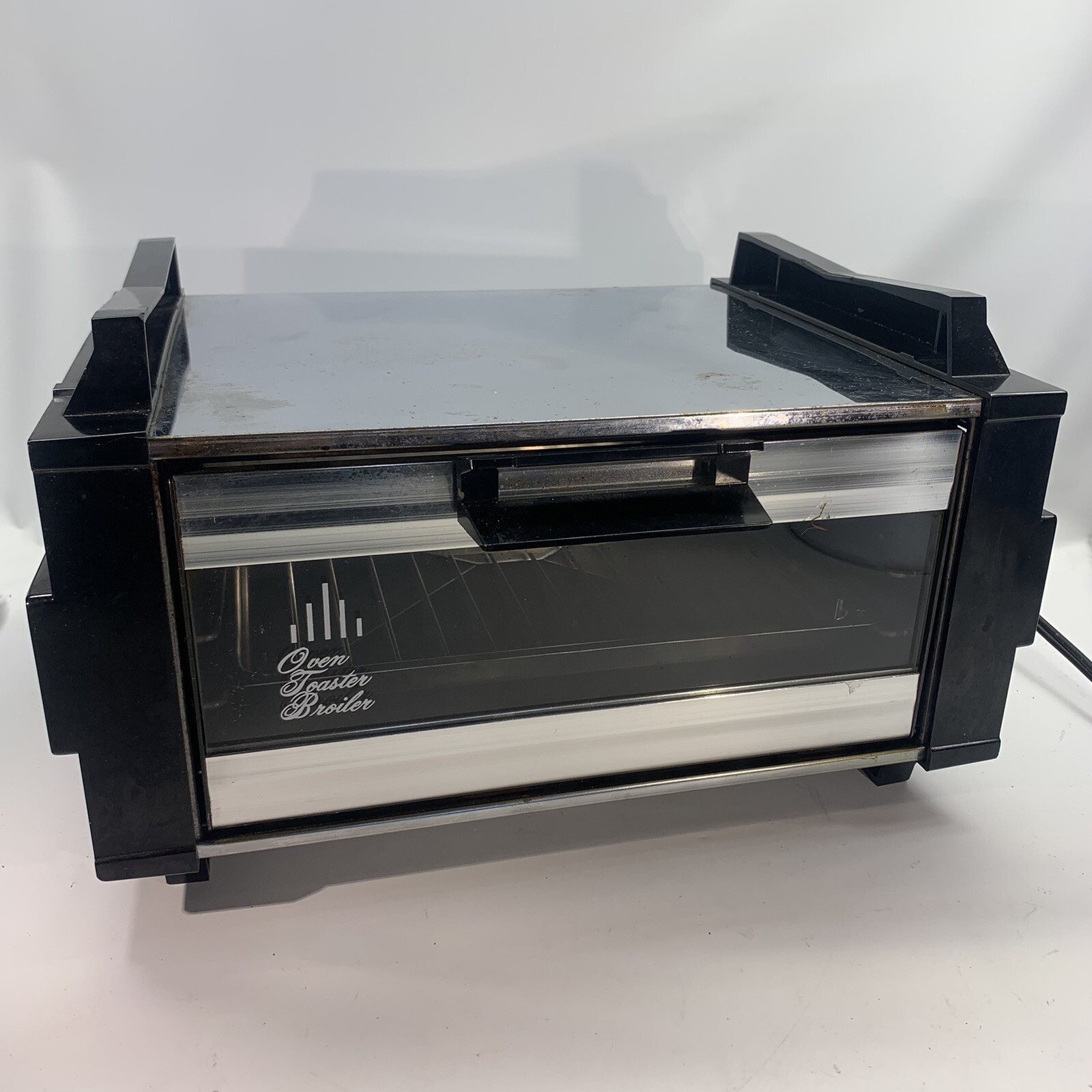 VINTAGE CHROME MUNSEY TOASTER OVEN MODEL 7602 FLIP OVER BAKER BROILER