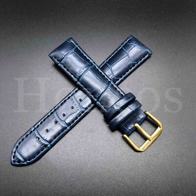 12-22 MM Watch Black Leather Strap Band Clasp Replacement Fits for Nixon Digital