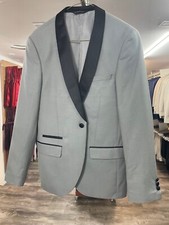 Gray with Black shawl lapel tuxedo Jacket