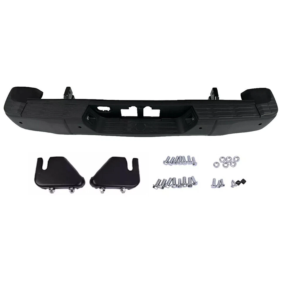 Black Steel Rear Step Bumper Assembly W/Sensor Holes For Toyota Tundra 2014-2021 Foto 3 de 4