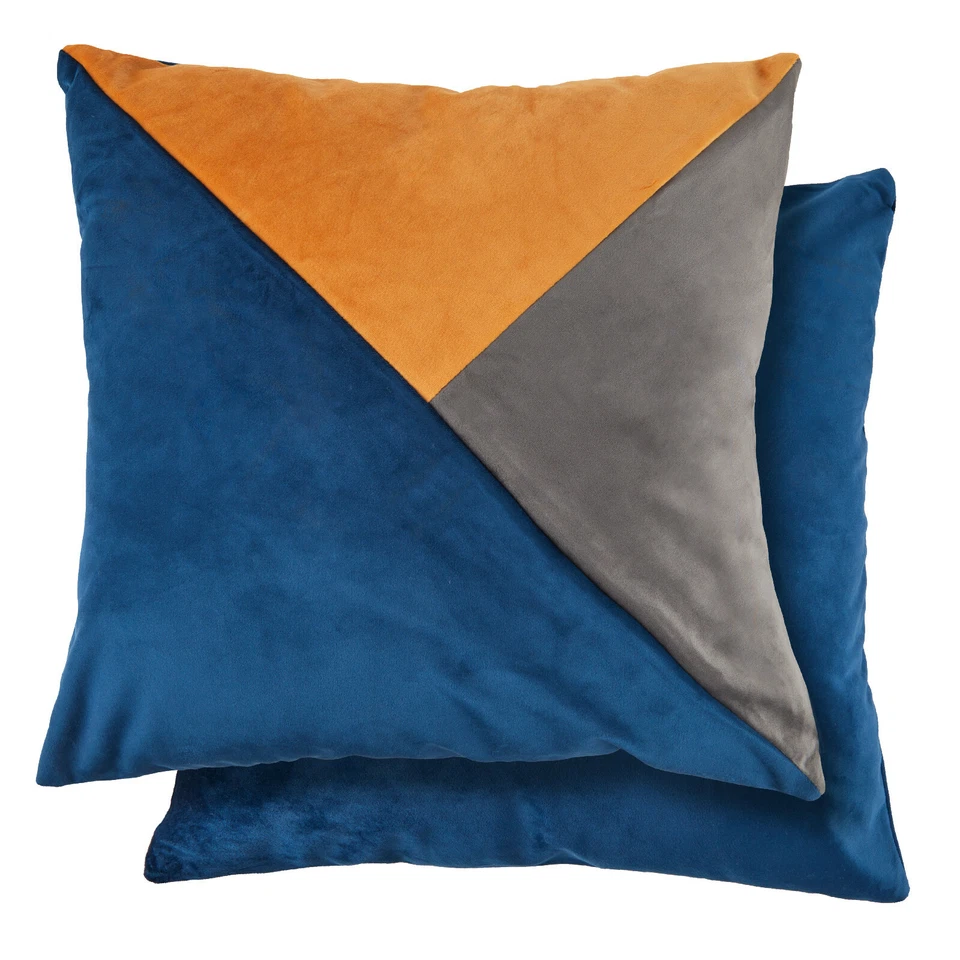 New Orleans Geometric Triangle Trio Suede Touch Cushion Covers / Filled Cushions — 第 2/4 张图片