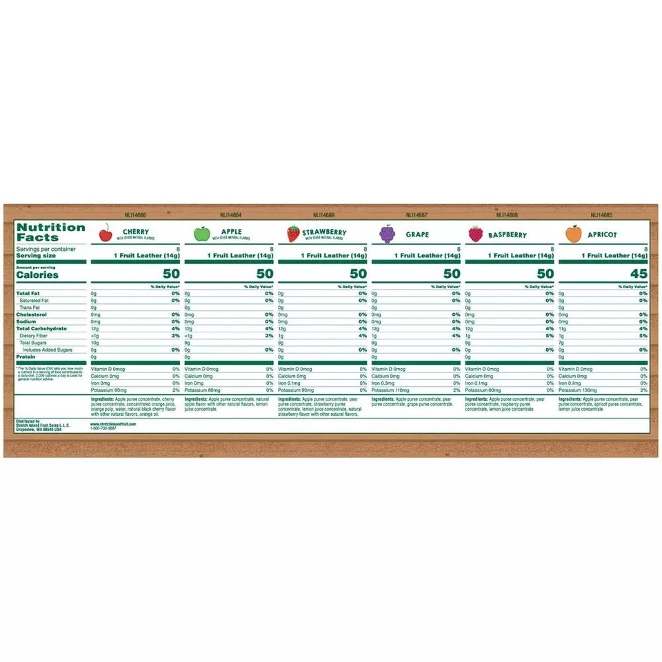 Stretch Island Fruit Leather Snacks Variety Pack 0.5 Oz. All Natural