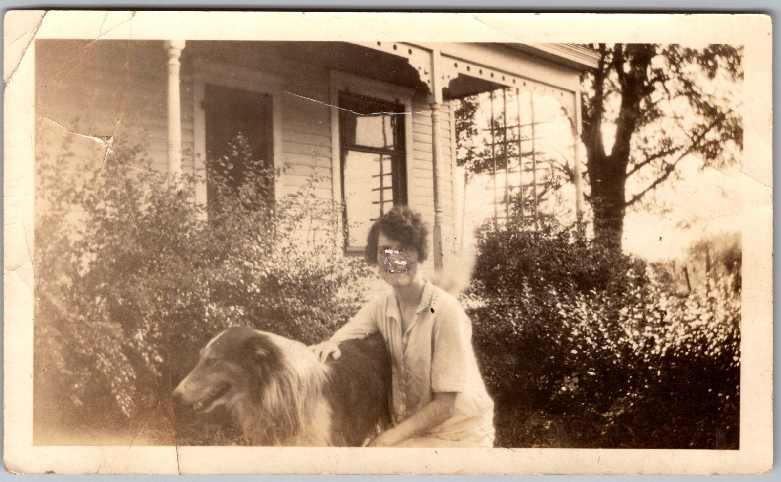 LARGE LOT OF 32 VINTAGE B&W SNAPSHOTS PEOPLE WITH THEIR DOGS PETS — additional view