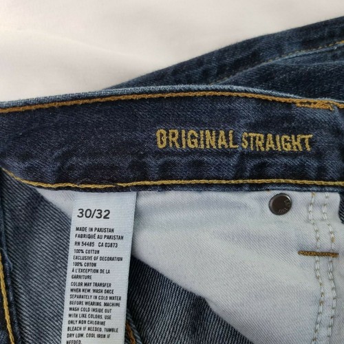 American Eagle Herren Größe 30 x 32 dunkle Waschung Original gerade Passform Denim Jeans - Bild 5 von 6