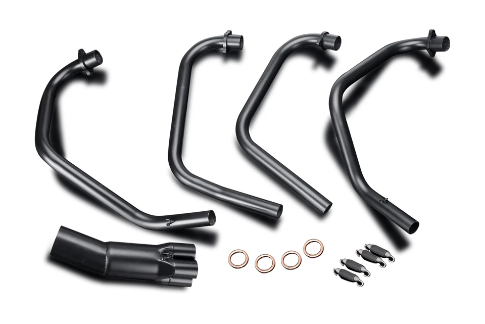 Colector de escape de cabezal negro cerámica Delkevic 71-78 Honda CB500 CB550F CB550K Delkevic Foto 2 de 2