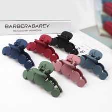 Womens Headwear Large Hair Claw Frosted Five-Round Hair Clip Hairpin Barrette