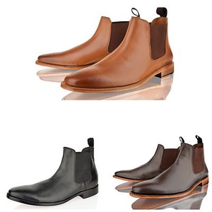 botines de cuero hombre