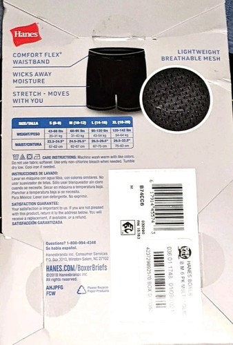 Hanes Boys' 6pk Comfort Cool Boxer Briefs - Colors Vary M - Picture 3 of 4