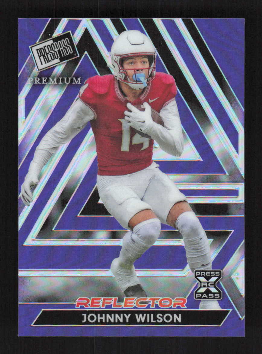 Johnny Wilson Leaf Press Pass Premium #130 Purple Reflectors