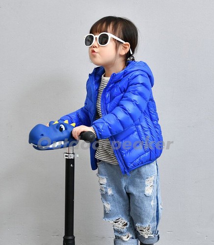 Kids Winter Duck Down Coat Boys Girls Jacket Casual Hooded Tops Outerwear Light - Picture 25 of 68