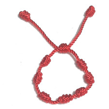 7 knots Baby bracelet for protection in Red string