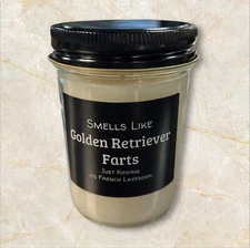 Golden Retriever Farts | French Lavender Soy Candle | Dog Owner Gifts