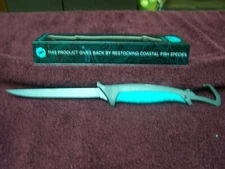 TOADFISH 8 1/2" STOWAWAY FOLDING FILLET KNIFE TITANIUM RUST RESISTANT BLADE