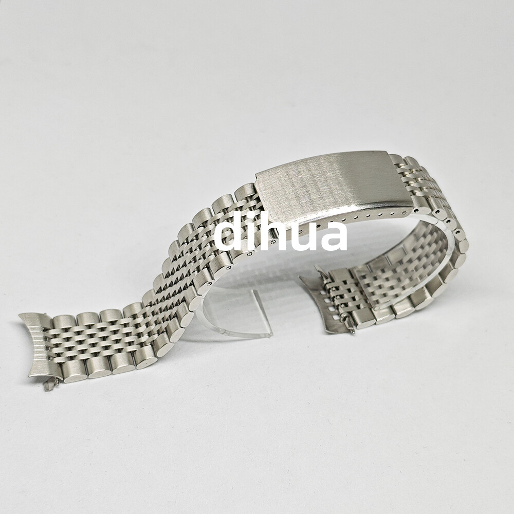 Vintage Rice Bead Metal Bracelet 18mm 20mm 22mm Stainless Steel Watch Band Strap