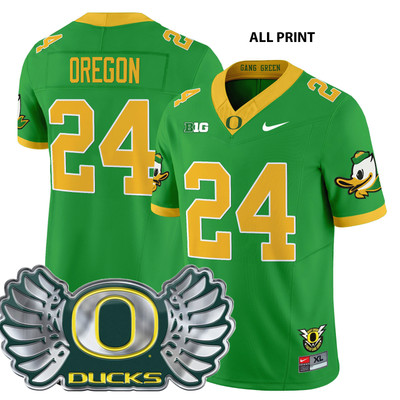 OregonxDucks 2024 #24 Oregon Football  Jersey   All Print