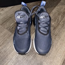 Nike Air Max 270 Blue Midnight Navy Kids Size 2 Compare To Brand New 130