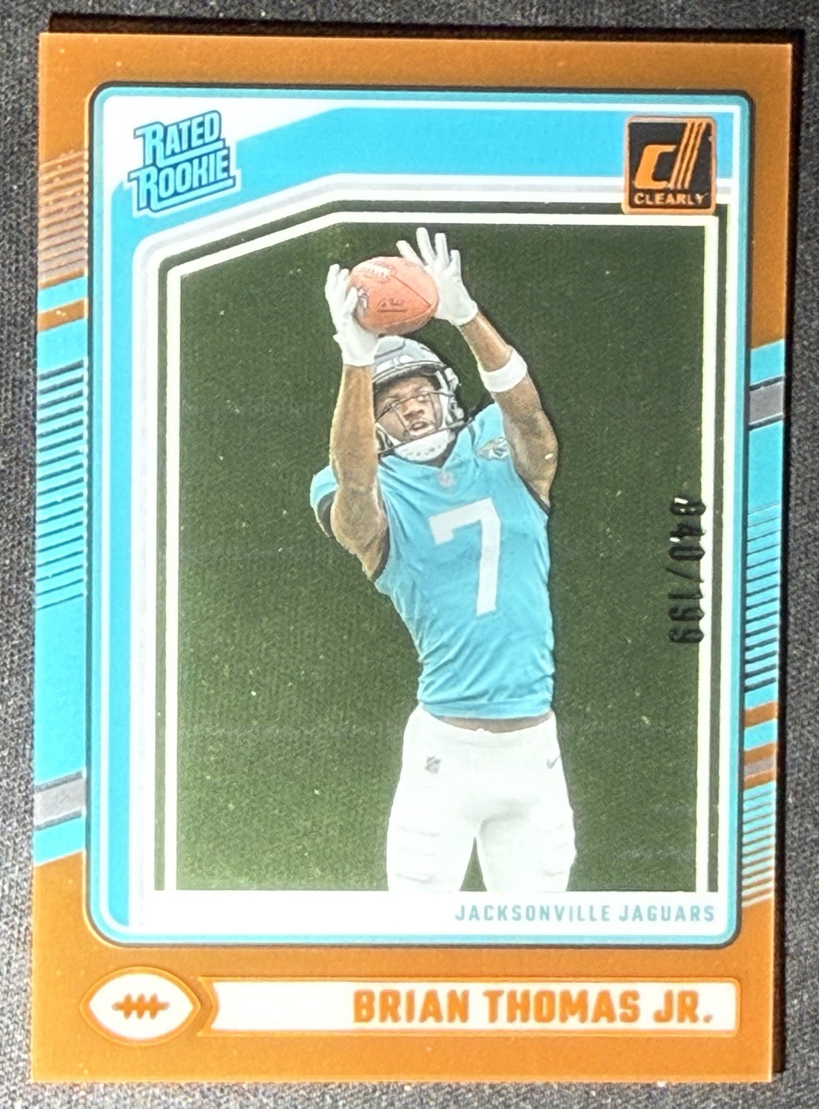 2024 Clearly Donruss Rated Rookie Orange /199 Brian Thomas Jr. #64 (RC) Jaguars