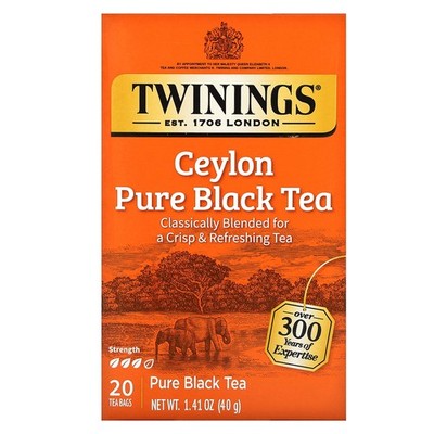 Twinings, Origins, Ceylon Orange Pekoe Tea, 20 Tea Bags, 1.41 oz (40 g), Kosher