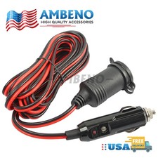 12V Car Cigarette Lighter Socket Extension Cord Cable Heavey Duty Adapter 13FT