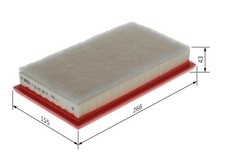 BOSCH Luftfilter F 026 400 686 Filtereinsatz für FIAT 500X TIPO 334 AXN1B AXR11