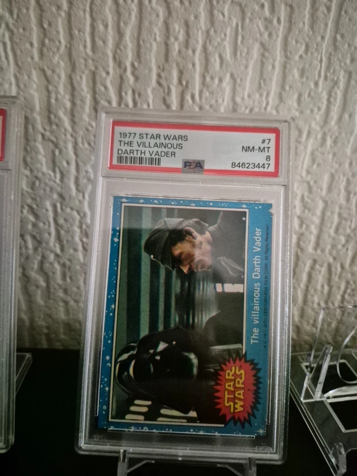 1977 Topps Star Wars The Villainous Darth Vader ROOKIE #7 PSA 8 - Image 2 of 3