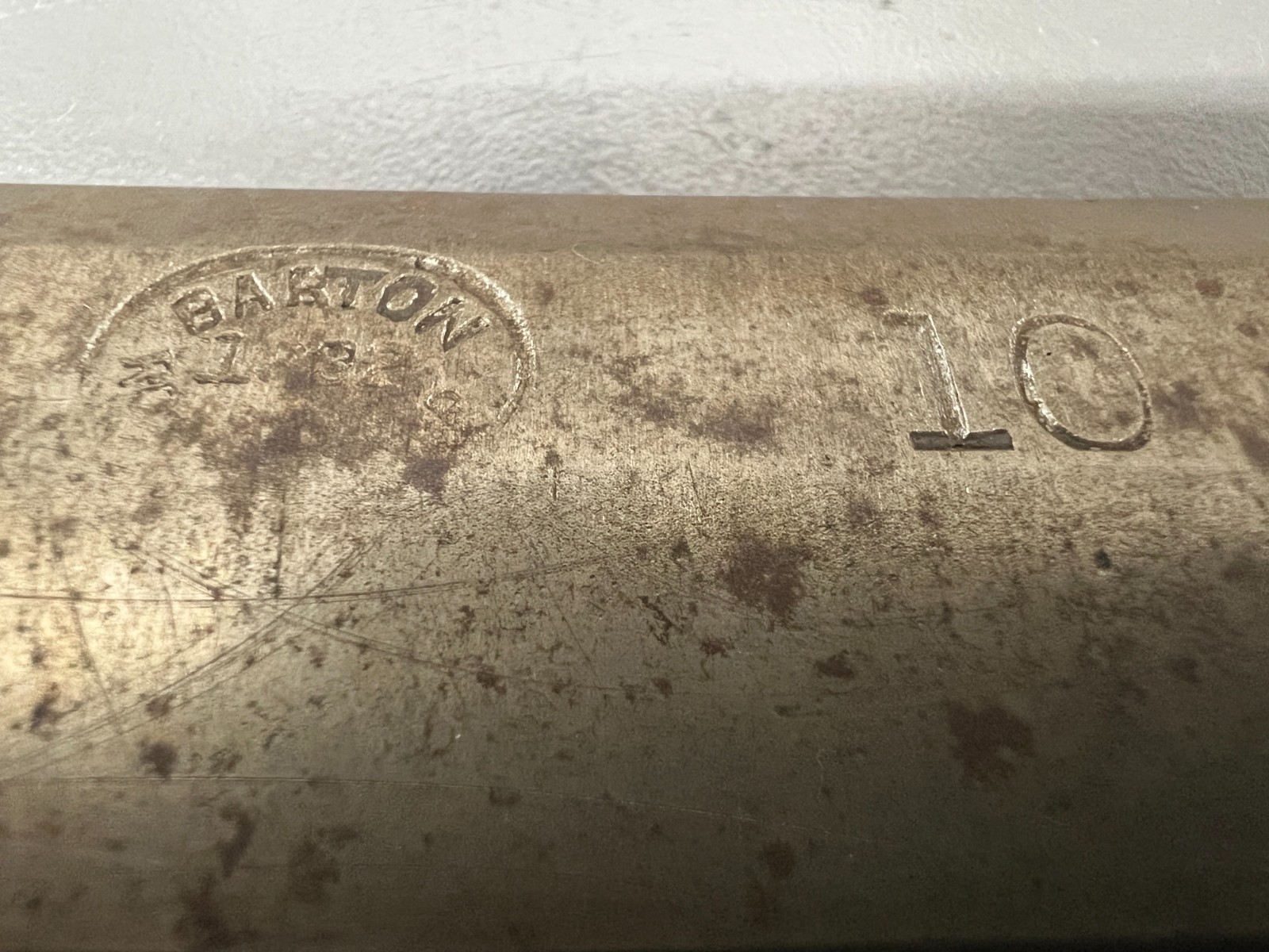 (F) VINTAGE ANTIQUE D.R. BARTON 10" CURVED BLADE DRAW KNIFE - CLEAN! - USA