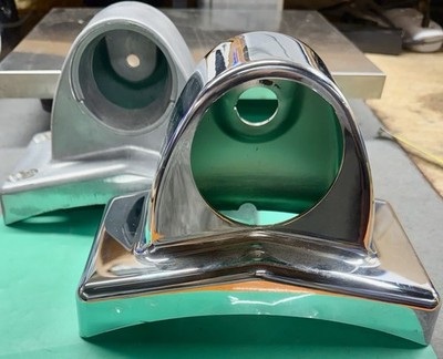VELVAC MODEL 2030 CHROME BASE COVER & CAST 853-9'' BASE SEE PICS FS 