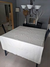 Ivory/Cream Linen Tablecloth 98 x 57