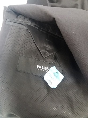 BOSS HUGO BOSS Men's Classic Black Formal 2 Piece Suit Preloved 100% Wool 48/40 - Bild 7 von 13