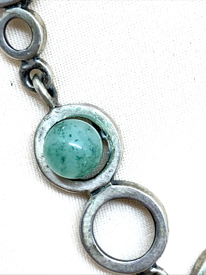 COLLANA GIROCOLLO, OTTAVIANI ANNI 70 IN ARGENTO 925 BRUNITO COLLIER CM 44 - Immagine 3 di 4