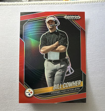 2025 Panini Prizm Black Football Bill Cowher Steelers #118 Red Prizm /299