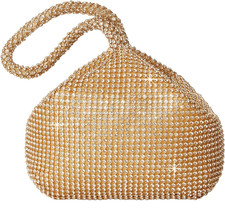 Women'S Rhinestone Clutch small Evening Bags Sparkly Glitter Triangle