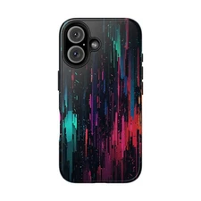 Glitch effect Phone Case, Colorful Cell Phone Cover, Durable Protection