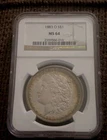 1883-O $1 NGC MS 64 Morgan Silver Dollar NICE toning