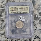 SUPER RARE!!! SILVER ERROR 1953-S Roosevelt Silver Dime Rim Clip ICG MS64 S