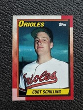 Topps 1990 Curt Schilling #97 Baltimore Orioles Rookie (RC) Baseball Card