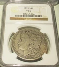 1893 MORGAN SILVER DOLLAR $1 NGC VG 8 RARE US COIN.