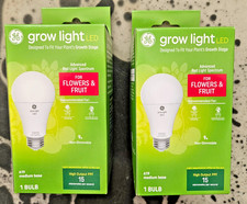 GE Grow LED 60W EQ A19 Red spectrum LED Grow Light Bulb 2 Pack