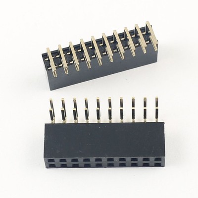 5Pcs 2.54mm Pitch 2x10 20 Pin Female Double Right Angle Header Strip PH 8.5MM