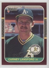 1987 Donruss Opening Day Box Set Carney Lansford #20 jm6