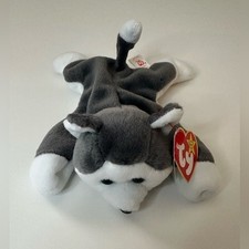 1996, Ty Beanie Baby Nanook the Husky Retired. RARE with Tag Errors Style 4104