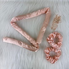 Morning Glamour Heatless Curling Headband Set Satin Charmeuse Hair Curlers 3pc