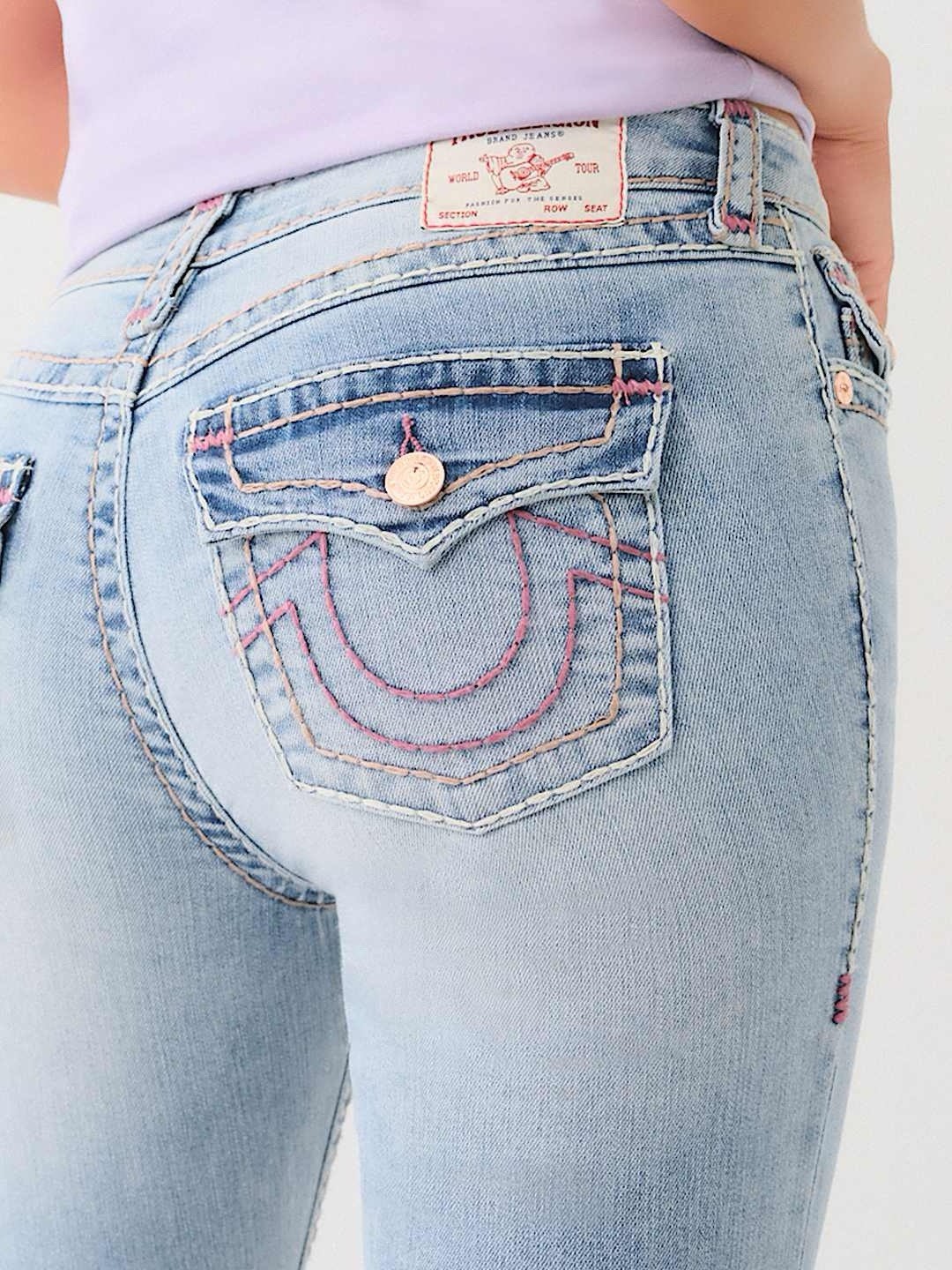 True Religion Women's Halle Big T Super Skinny Fit Stretch Denim Jeans in 30