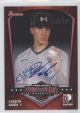 2015 Bowman AFLAC/Under Armour All-American Game /200 Carson Sands #15 Auto fm0