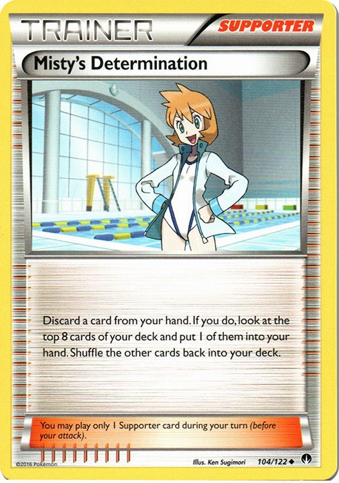 Misty's Determination - 104/122 - Uncommon - Lightly Played