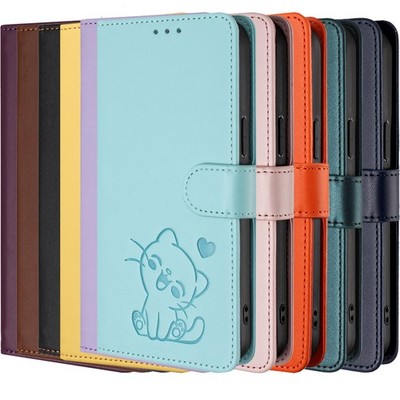 Handyhülle Katze geprägt Wallet Case für Redmi 15 15C A5 13 14C 12 13C K80 K70