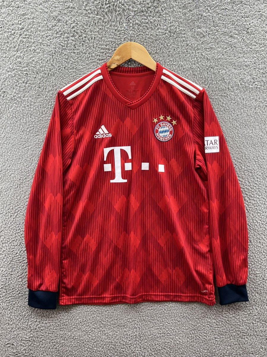 Adidas Bayern Munich Home Soccer Football Long-Sleeve Jersey Shirt